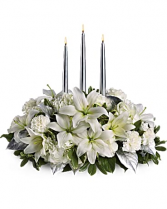 Pure Sliver  Candle Centerpiece