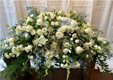 Pure Solace with hints of blue  in Oxford, MA | Gypsy Rose Florist