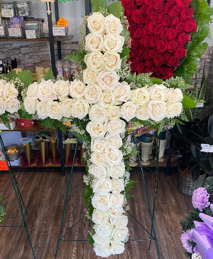 Pure White Standing Cross 