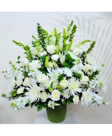 Pure Whites Funeral Mache in Henderson, NV | FLOWERS OF THE FIELD 