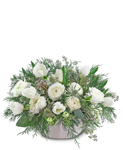 Pure Winter Bliss Flower Arrangement