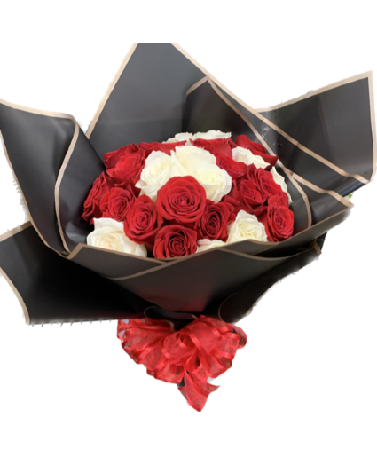 Purest Sincerity  2 Dozen Roses Hand Wrapped Bouquet