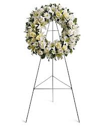 22" PURITY WREATH STANDING FUNERAL PC