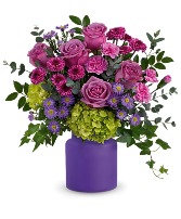 Purple Amethyst One Sided Vase Arrangement