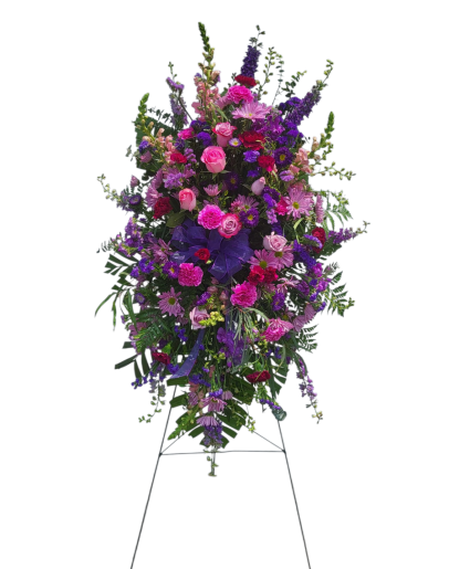 Purple and Pinks From the Heart FS-314 Standing Fresh Flower Spray 
