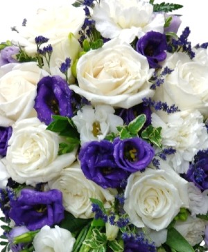 Purple and White Bridal Bouquet Floral