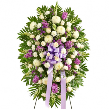 Purple and White Indulgence Standing Spray