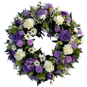 Purple and White Wreath 
