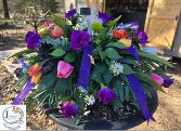 'Purple Beauty' Silk Saddle with solar light  