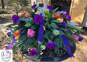 'Purple Beauty' Silk Saddle with solar light  