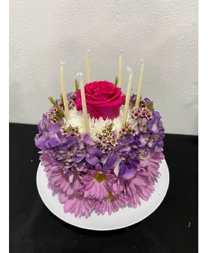 Purple Birthday Cake 