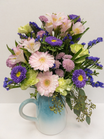 Purple & blush blossoms Vase