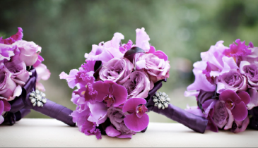 Purple Bridesmaids bouquets   in Teaneck, NJ | Teaneck Flower Shop (A.A.A.A.A.)