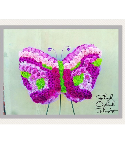 Purple Butterfly sympathy arrangements