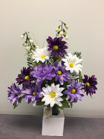 Purple Cone Cemetery Arrangement