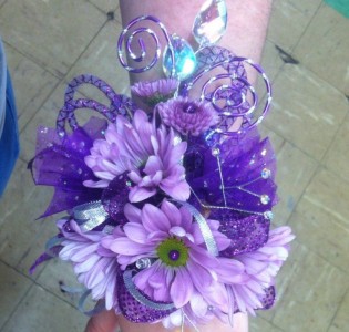Purple Daisy Wristlet Prom