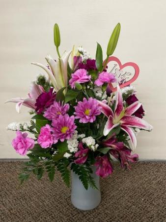 Purple Delight Bouquet FHF-VP59 Fresh Vase Arrangement (local delivery ...
