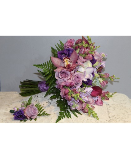 Purple Elegance Prom Flowers