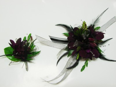 Purple feather mix PROM FLOWERS