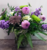Purple Frills Vase Arrangement