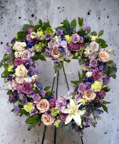 Purple Garden Farewell Wreath 
