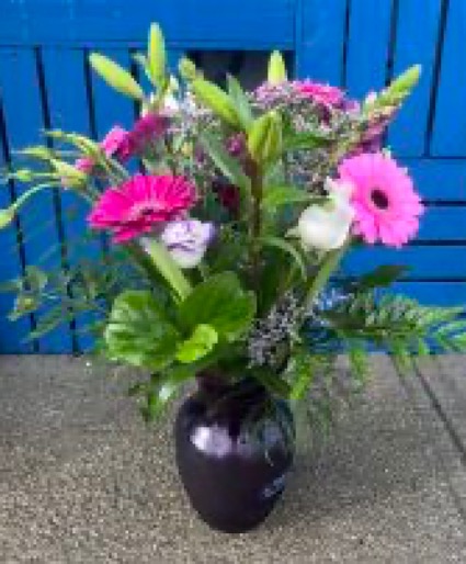 Purple Gerberas Daisies & Lilies  