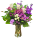 Purple Glow Vase Arrangement