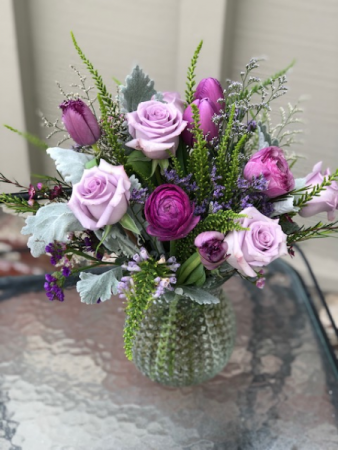 Purple Haze Shades of purple and lavender, pinks, spring flowers