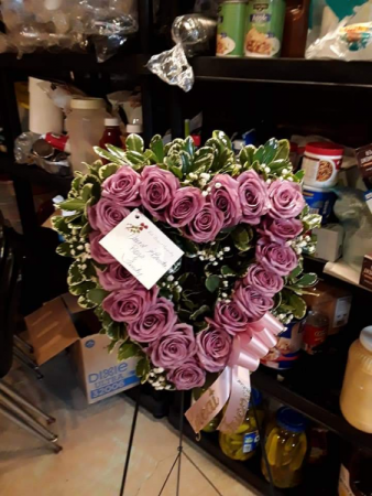 Purple Heart Medium Sympathy Spray Standing Spray Sympathy
