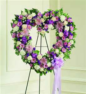 purple heart  sympathy wreath