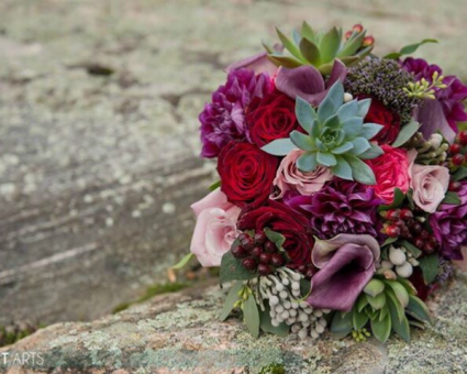 Purple huges Wedding bouquets