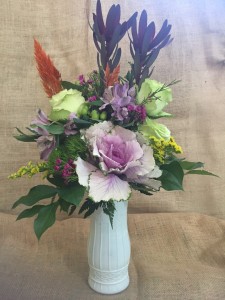 Purple in Fall Arrangement