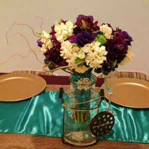 Purple Jewel Tones Bridal Bouquet Hand-tied Bridal Bouquet
