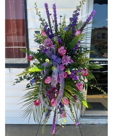 Purple Majesty Standing Spray in Clinton, IA | Sassy Stems Floral 2