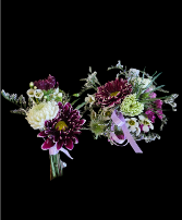 Purple Meadow Corsage and Boutonniere set