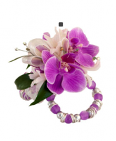 Purple Orchid Jelly Wristlet Corsage 