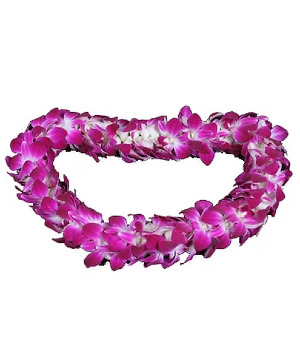 Purple Orchid Lei 