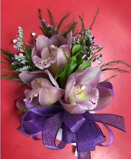 Purple orchid  Prom Corsage