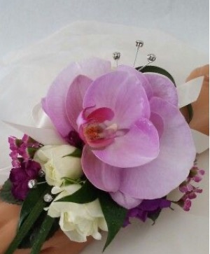 Purple Orchid Wrist Corsage 