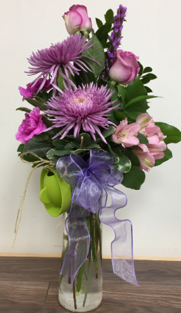 Purple pallet Vase arrangement in Clarenville, NL - SOMETHING SPECIAL