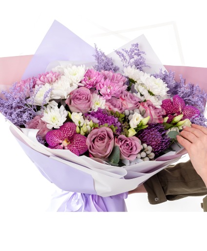 Purple Passion Bouquet Wrapped