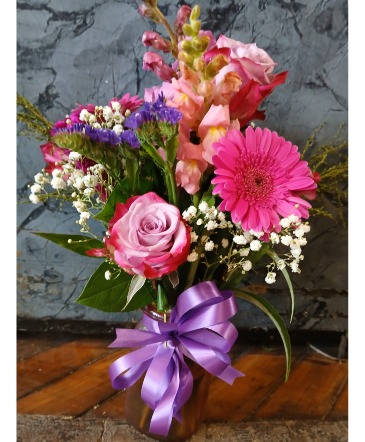 Purple Passion by ROSE PETALS FLORIST  All sided fresh in Little Falls, NY | Rose Petals Florist