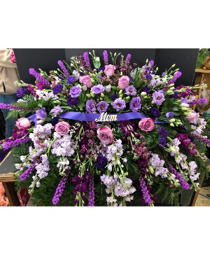 Purple Passion Casket Spray
