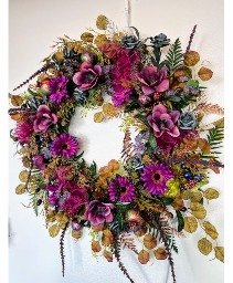 Purple Passion Silk Wreath 