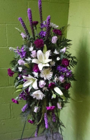 Purple Passion Standing Spray in Ozone Park, NY | Heavenly Florist Purple Passion Standing Spray in Ozone Park, NY | Heavenly Florist