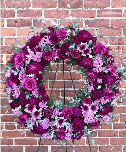 Purple Passion Standing Wreath 
