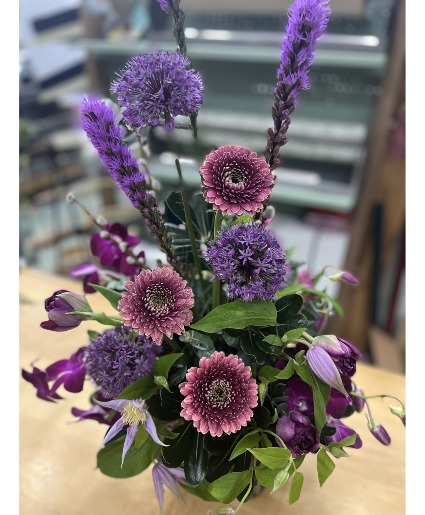 Purple Passion vase arrangement 