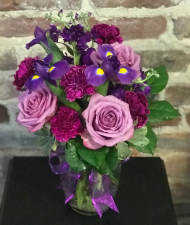 Purple Passion Vased Arrangement