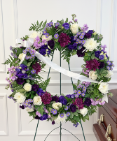 Purple Passion Wreath Spray