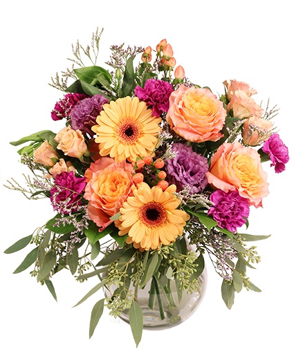 Purple & Peach Parade Floral Arrangement